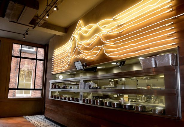 Neon light at “Burger and Lobster” in Manchester (Image: Gary Louth, Manchester Evening News)